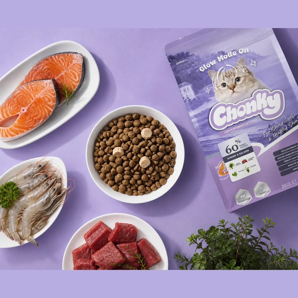Chonky Core — five kibble varieties for cats