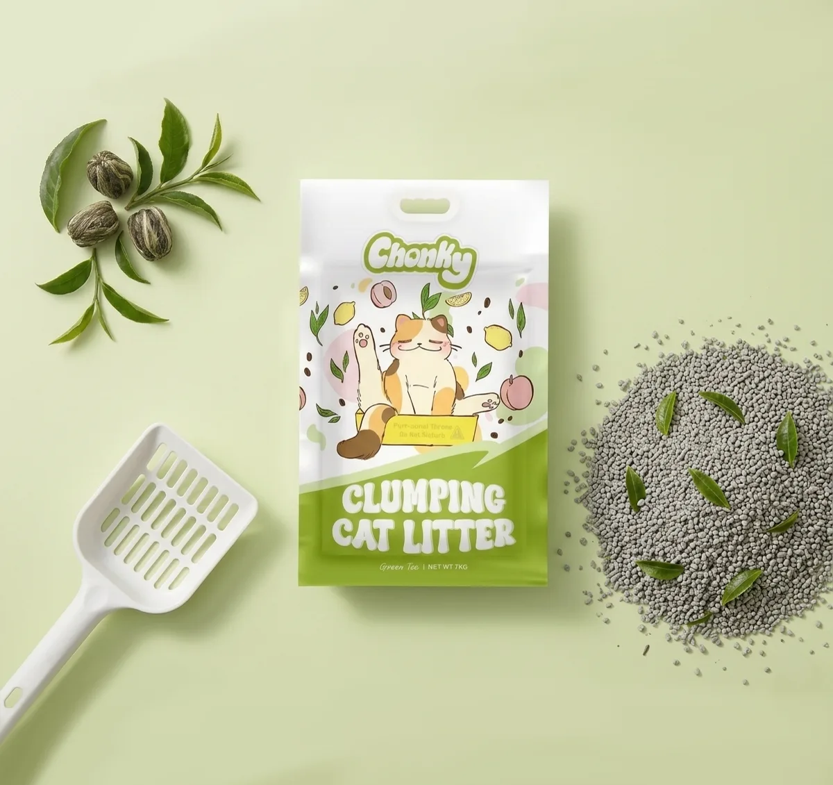 Chonky Litter — tofu-based clumping cat litter